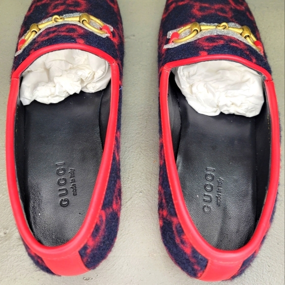 [BNIB] Gucci New Jordaan Wool GG Logo Horsebit Loafer Women 36 - Picture 5 of 14